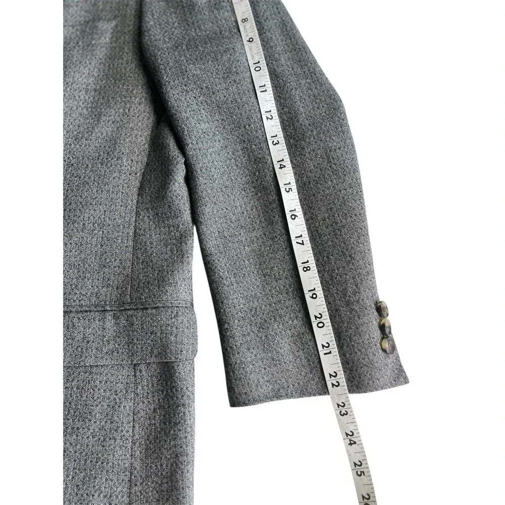 Hugo Boss Blazer Men 40R Rossellini/Movie Grey Geometric Textured Cashmere Wool